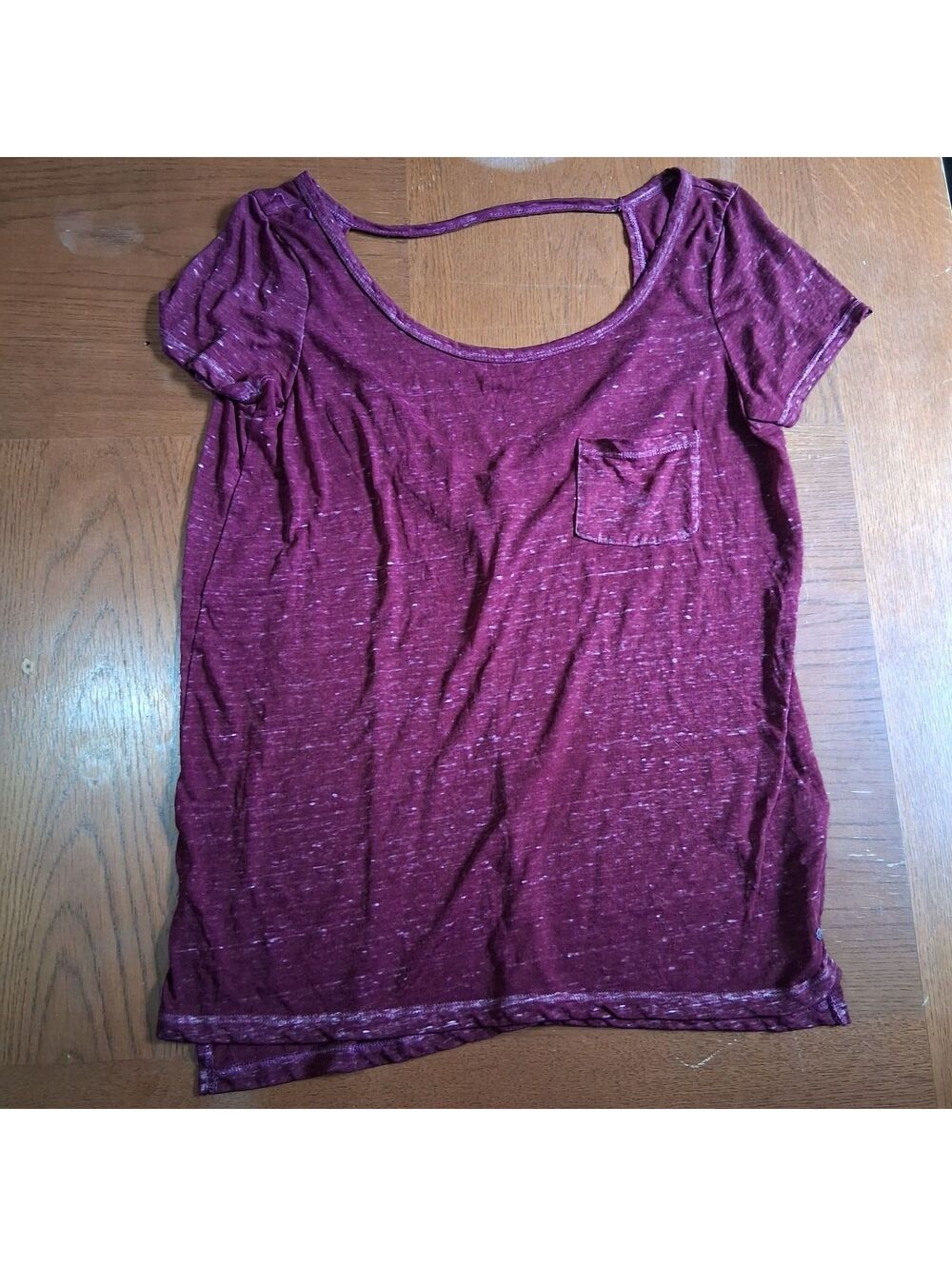 American Eagle maroon short sleeve top